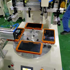 40W 4 Stasiun Mesin Sablon Datar printer layar flatbed Dengan Lengan Robot